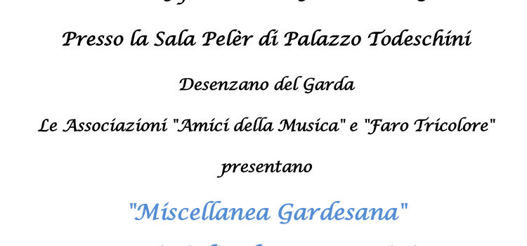 9 febbraio, Desenzano del Garda – Presentazione del libro “Miscellanea Gardesana. Scritti di Edo Campostrini”