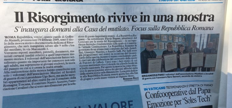 Rassegna stampa e foto mostra a Forlì