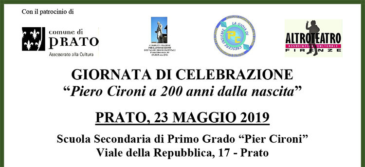 23 Maggio, Prato – Celebrazioni 200 anni Piero Cironi