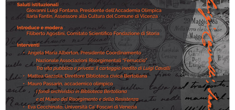 14 novembre, Vicenza – Convegno “Dalle lotte risorgimentali all’impegno civile. Il garibaldino Luigi Cavalli a cent’anni dalla morte (1839-1924)”