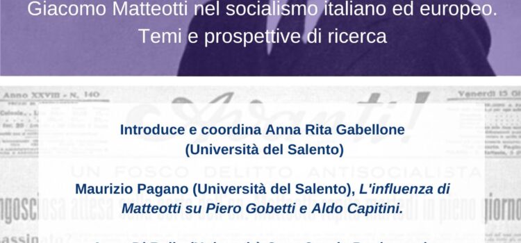 26 giugno – Rivista Ferruccio, Storia e webinar “Giacomo Matteotti nel socialismo italiano ed europeo. Temi e prospettive di ricerca”